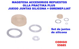 MAGEFESA Juego de junta de silicona para olla a presión Praktika Plus