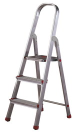 ROLSER Escalera de Aluminio Doméstica Plus 3 Peldaños DOP001 EN131