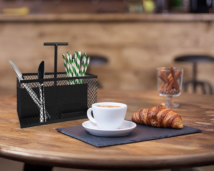 Inde Organizador Menaje Mesa Metal Rectangular 20.5 cm x 10.7 cm x 21.6 cm My Bar (8 Unidades)