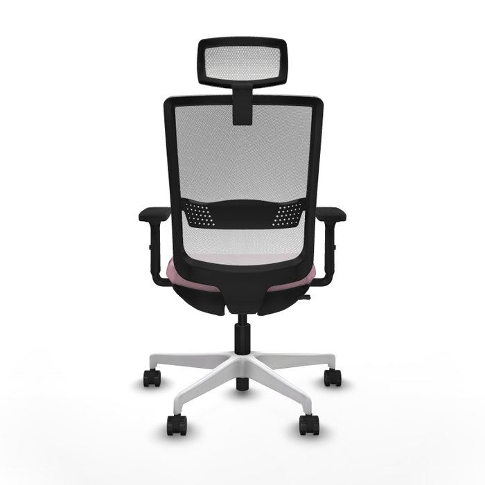 PIQUERAS Y CRESPO Silla de oficina Haches con mecanismo Sincro/Traslack Rosa y Blanco