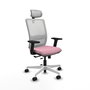 PIQUERAS Y CRESPO Silla de oficina Haches con mecanismo Sincro/Traslack Rosa y Blanco