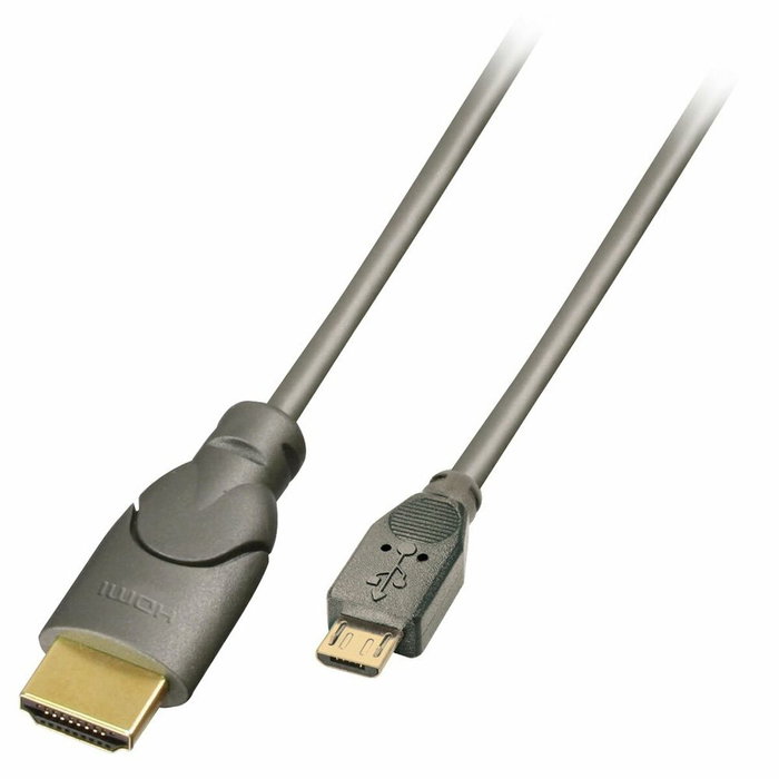 Lindy Cable MHL/HDMI 2m 1920 x 1080 Píxeles Antracita