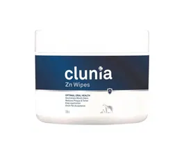 Vetnova Clunia Zn Wipes - Toallitas para Higiene Dental de Perros, Gatos, Exóticos y Caballos - Combate Halitosis, Placa y Sarro - 100 Unidades