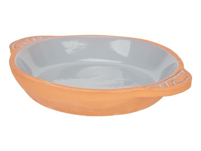 La Dehesa Cazuela Barro Redonda con Asas 20 cm Gris para Horno y Microondas (Set de 8)