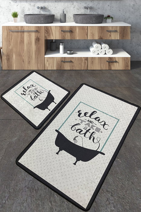 Mijölnir Juego de Alfombras de Baño de Poliéster Suave Antideslizante Antibacteriano 60x100cm y 50x60cm Mijölnir Juego de Alfombras de Baño de Poliéster Suave Antideslizante Antibacteriano 60x100cm y 50x60cm