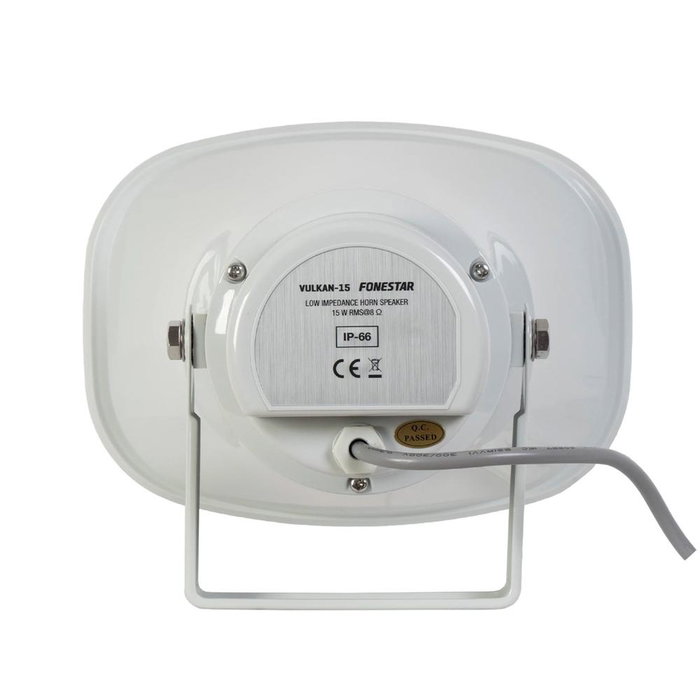 Fonestar Vulkan - 15 Altavoz Exponencial Profesional para Exteriores IP66 Baja Impedancia 15W RMS
