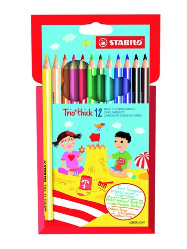 Stabilo Trio Thick Lápices de Colores Surtidos de 12 Unidades