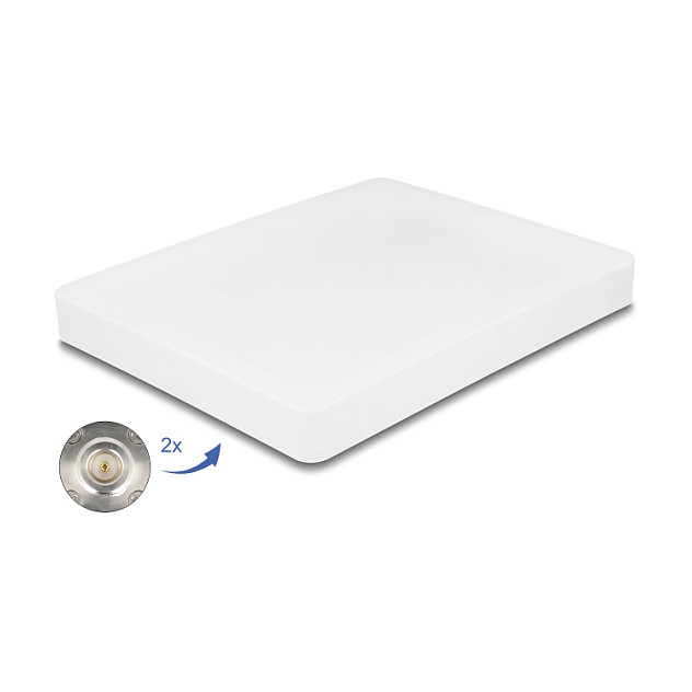 DeLOCK Antena Exterior WiFi 6 8 dBi Directiva 90705 para Montaje en Mástil, Doble Conector N, IP65, para 2.4 y 5 GHz, Compatible con WiFi 4/5/6, Blanca DeLOCK Antena Exterior WiFi 6 8 dBi Directiva 90705 para Montaje en Mástil, Doble Conector N, IP65, para 2.4 y 5 GHz, Compatible con WiFi 4/5/6, Blanca