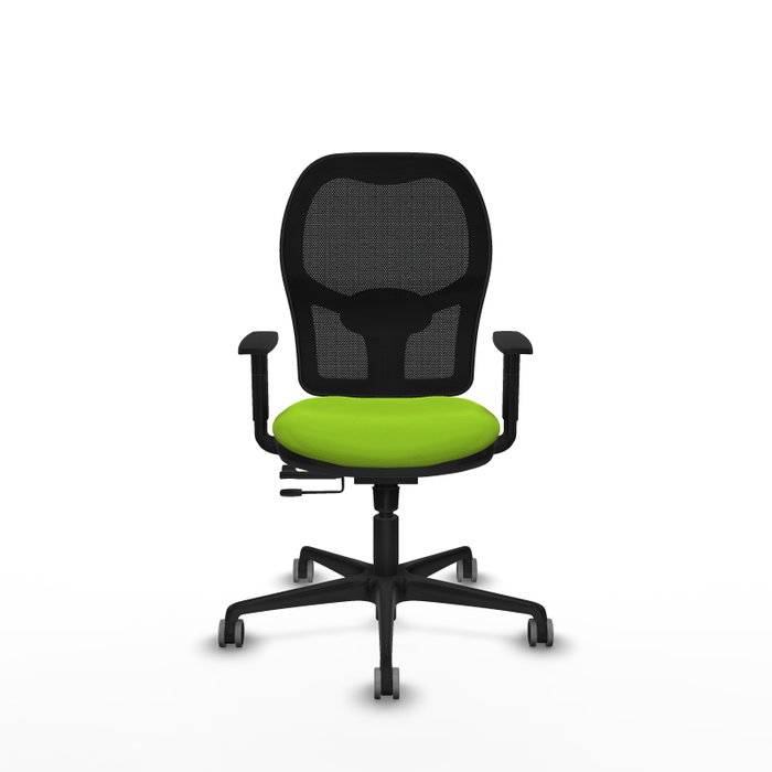 PIQUERAS Y CRESPO Silla de oficina Jorquera con mecanismo Sincro/Traslack, Pistacho y Negro