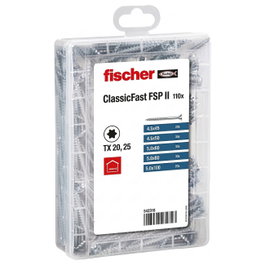 Fischer. Duebel Meister-Box ClassicFast SK TG TX 4,5 - 5,0mm (110 piezas, con rosca parcial)