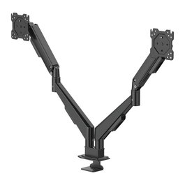 Hama Soporte para 2 Monitores 17-35'' con Resorte de Gas Negro
