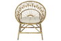 DKD Home Decor Sillon Colonial Bali 24 radhika Ratan Algodon Marron Blanco 84 x 70 x 90 cm