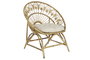 DKD Home Decor Sillon Colonial Bali 24 radhika Ratan Algodon Marron Blanco 84 x 70 x 90 cm