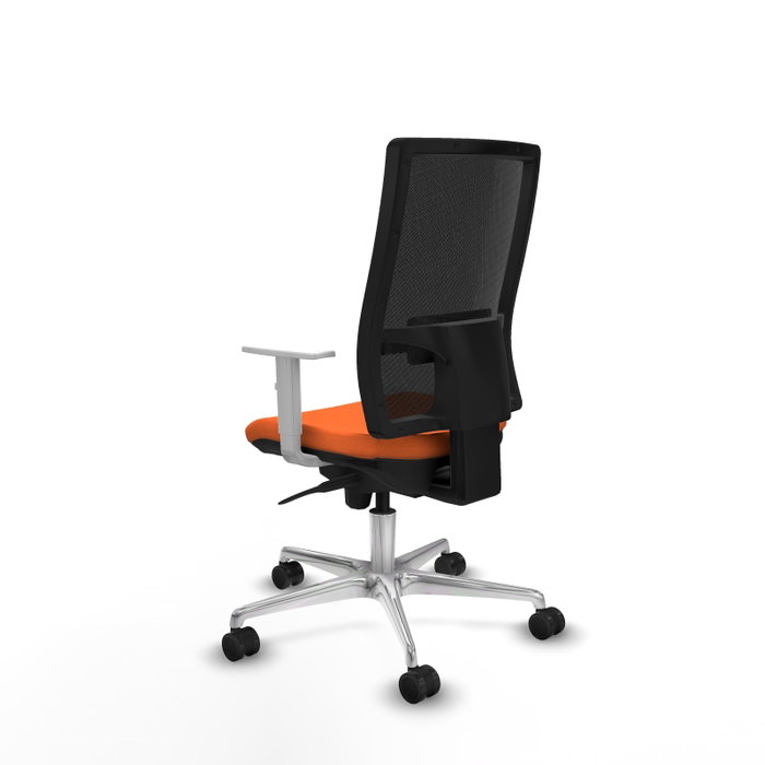 PIQUERAS Y CRESPO Silla de oficina Horna con mecanismo Sincro, Naranja y Negro