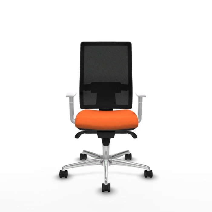 PIQUERAS Y CRESPO Silla de oficina Horna con mecanismo Sincro, Naranja y Negro