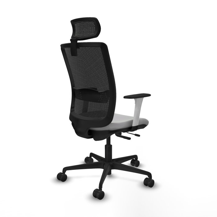 PIQUERAS Y CRESPO Silla de oficina Haches con mecanismo Sincro/Traslack, Gris claro y Negro