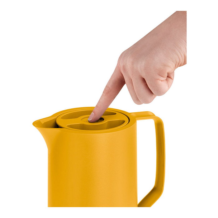 Emsa Motiva Quick Press Tetera 1 Litro 1000 ml, Color Amarillo