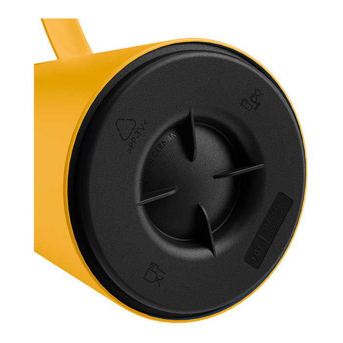 Emsa Motiva Quick Press Tetera 1 Litro 1000 ml, Color Amarillo