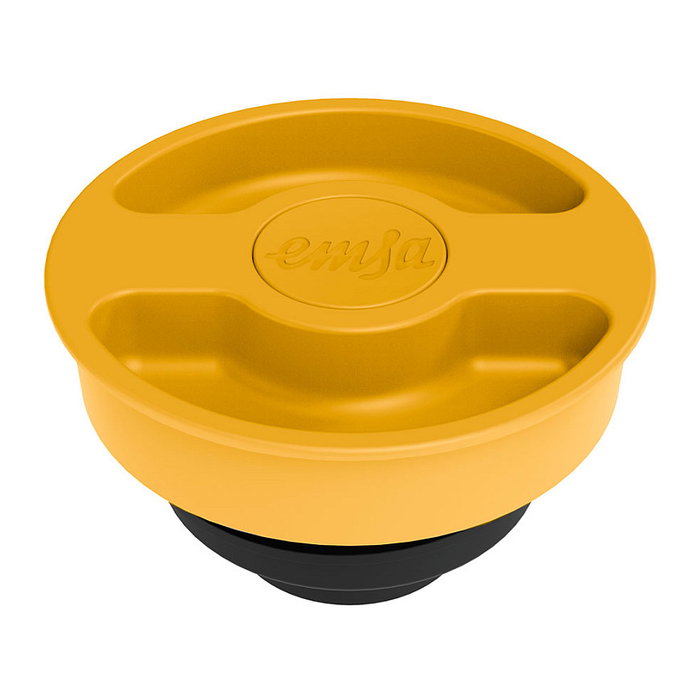 Emsa Motiva Quick Press Tetera 1 Litro 1000 ml, Color Amarillo
