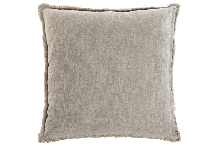 DKD Home Decor Cojín de Lino Natural 65x65x8 cm 850 grs