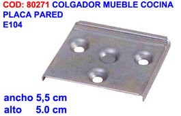 Colgador de mueble de cocina con placa de pared E104