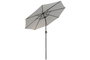 DKD Home Decor Parasol para Terraza y Jardín Gris 265x265x250 cm Reclinable UV 50+ con Mástil 38mm