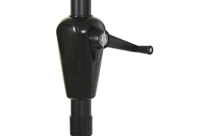 DKD Home Decor Parasol para Terraza y Jardín Gris 265x265x250 cm Reclinable UV 50+ con Mástil 38mm