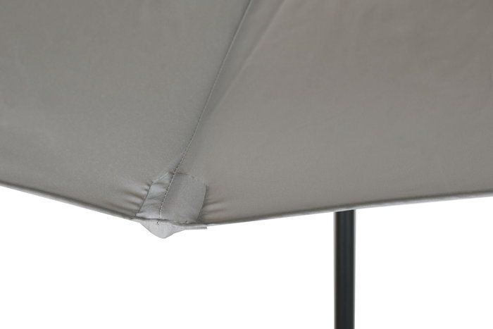 DKD Home Decor Parasol para Terraza y Jardín Gris 265x265x250 cm Reclinable UV 50+ con Mástil 38mm