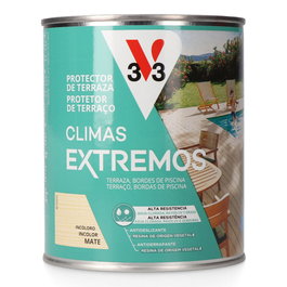 V33 Protector Terrazas de Madera Climas Extremos, Incoloro, Protección UV y Agua, 750 ml