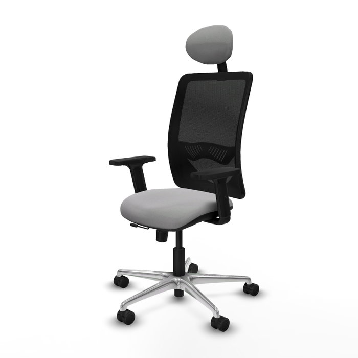 PIQUERAS Y CRESPO Silla de oficina Zulema Gris claro y Negro