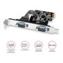 Axagon PCEA-S2N Adaptador PCIe con 2 puertos serie - ASIX AX99100