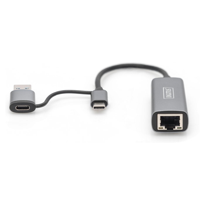 Digitus Adaptador USB-C/USB-A a 2.5G Ethernet DN-3028 Gris Digitus Adaptador USB-C/USB-A a 2.5G Ethernet DN-3028 Gris