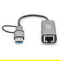 Digitus Adaptador USB-C a Ethernet 2.5G, USB 3.0/3.1 RJ-45 Gris