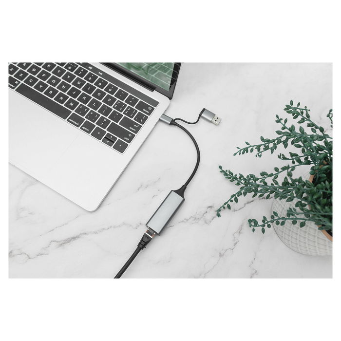 Digitus Adaptador USB-C a Ethernet 2.5G, USB 3.0/3.1 RJ-45 Gris Digitus Adaptador USB-C a Ethernet 2.5G, USB 3.0/3.1 RJ-45 Gris