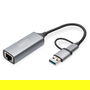 Digitus Adaptador USB-C a Ethernet 2.5G, USB 3.0/3.1 RJ-45 Gris
