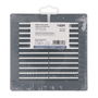 Edm Rejilla de ventilación cuadrada 150x150x7mm con tapones y mosquitera ABS gris