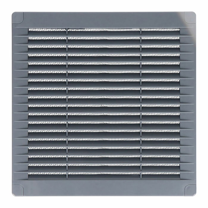 Edm Rejilla de ventilación cuadrada con tapones y mosquitera 150x150x7mm gris Edm Rejilla de ventilación cuadrada con tapones y mosquitera 150x150x7mm gris