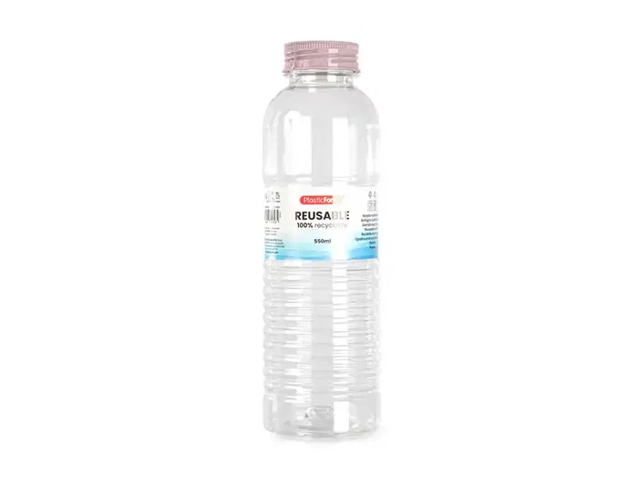 Plasticforte Botella Portaliquidos Rio 550ml Plástico Reciclable Transparente