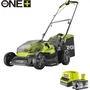Ryobi Cortacésped de batería RY18LM37A-140, Corte Ø 37 cm, Recogida y Triturado
