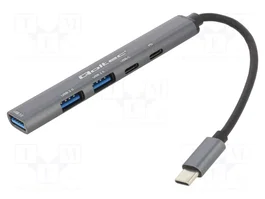 QOLTEC Hub USB de 5 puertos, grafito