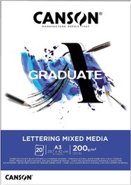 CANSON - GUARRO Bloc de dibujo A3 Lettering Mixed 200g
