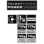 Talbot Torro Raqueta de Squash POWER 4000 TAL4015752510048 Perfil en U Cordaje US 500 Cabeza 480 cm² Marco 18.2mm 135g 175g