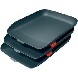 LEITZ Set de 3 Bandejas de Sobremesa Cosy Gris