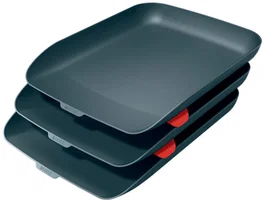 LEITZ Set de 3 Bandejas de Sobremesa Cosy Gris