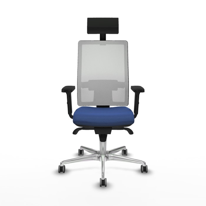 PIQUERAS Y CRESPO Silla de oficina Horna con mecanismo Sincro, Azul marino y Blanco PIQUERAS Y CRESPO Silla de oficina Horna con mecanismo Sincro, Azul marino y Blanco
