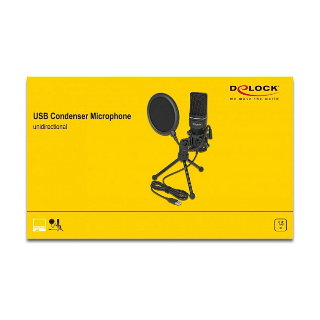 DeLOCK Conjunto de micrófono de condensador USB 66331 DeLOCK Conjunto de micrófono de condensador USB 66331