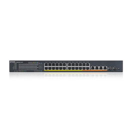 Zyxel XMG1930-30HP Switch Gestionado L3, 24 Puertos 2.5G Ethernet Multigig, 4 Puertos 10G, PoE++ 700W, Montaje Rack 1U, Negro