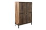 Armario Home ESPRIT Negro Dorado Natural Madera 85 x 38 x 134 cm