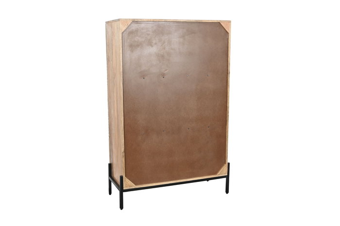 Armario Home ESPRIT Negro Dorado Natural Madera 85 x 38 x 134 cm