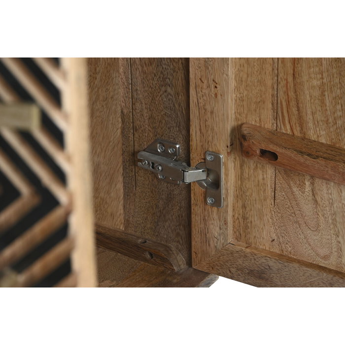 DKD Home Decor Armario de Madera de Mango Tallado Negro